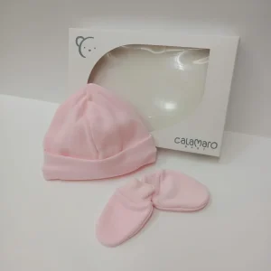 Conjunto gorro y manopla algodón.