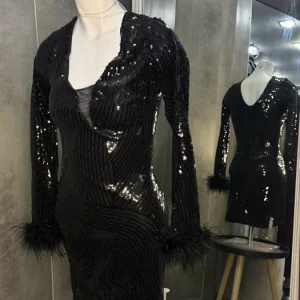 Vestido Lentejuelas Negro