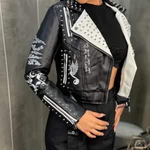 Chaqueta Biker Negra con Tachuelas