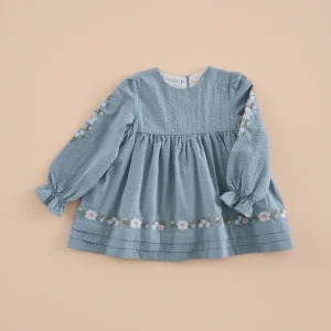 VESTIDO BORDADO JARETAS ACERO MI CANESU