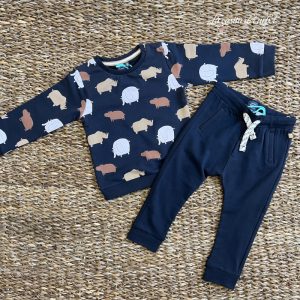 CONJUNTO JOGGING ALGODON ORGÁNICO, BABY FACE, INVIERNO 2022