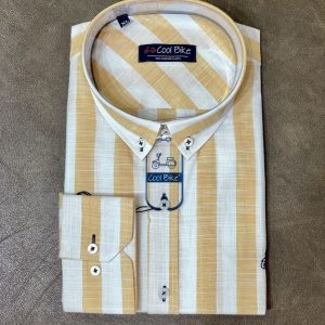 Camisa CoolBike rayas anchas amarilla