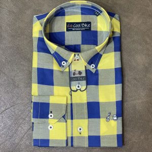 Camisa CoolBike cuadros amarillo