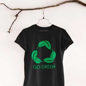 Camiseta de algodón orgánico Unisex Go Green