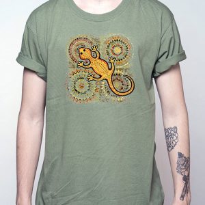 Camiseta para hombre con curiosa lagartija