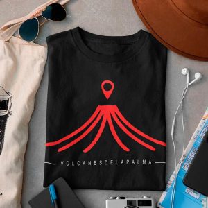 Camiseta solidaria La Palma Volcán rojo