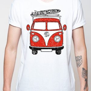 Camiseta para hombre furgoneta VW surfera