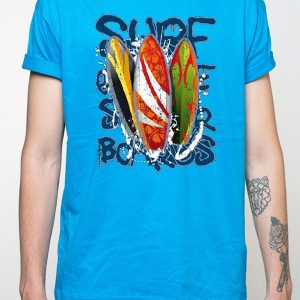 Camiseta para hombre surfera tablas de surf