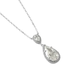 Cadena con colgante piedras talla pera