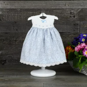 Vestido tipo jesusito con canesú de punto