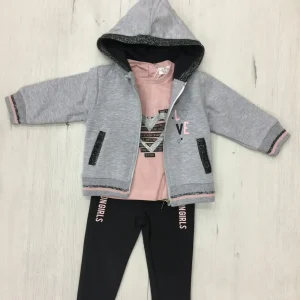 Chandal felpa tres piezas.