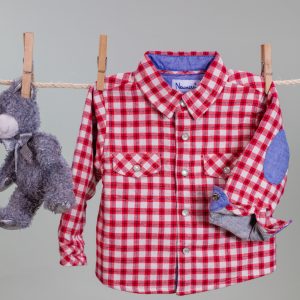 Conjunto de camisa y pantalón rojo talla 18 meses