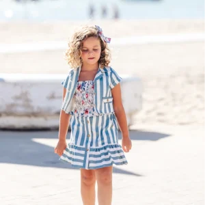 CONJUNTO NIÑA RAYAS FALDA MANUELA MONTERO