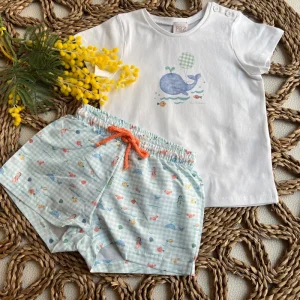 CONJUNTO NIÑO BAÑO FONDO MAR PAZ RODRIGUEZ