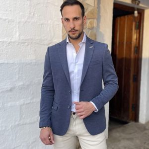 Americana microdibujo indigo