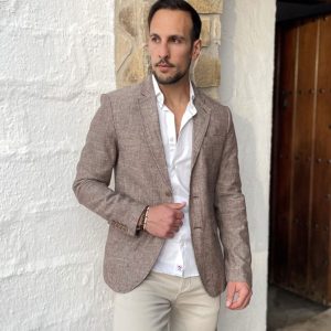 Americana tostada lino