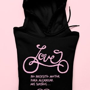 Sudadera original mujer con capucha frase bici