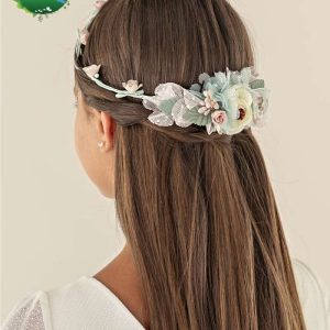 Corona Comunión Flores Tricolor