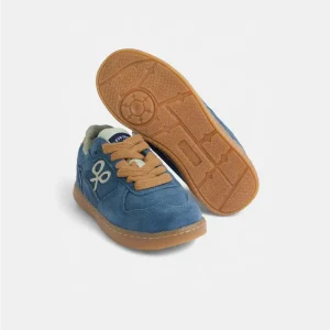 ZAPATILLA CASUAL ANTE AZUL SILBON