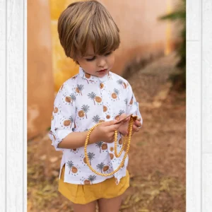 CONJUNTO BOMBACHO PALMERAS KIDS CHOCOLATE