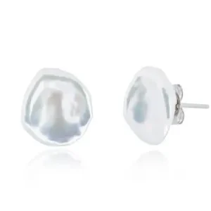 Pendientes en plata con perlas keshi