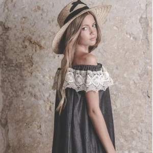 VESTIDO HOMBROS PUNTILLA BIMBA COLLECTION